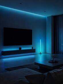 1個 [LED夜燈] USB供電長型落地燈，柔和彩色背光，適用於臥室、宿舍、客廳和床邊氛圍 - 彩色 - 查看 9