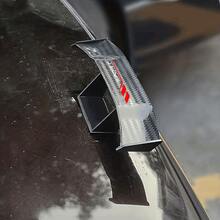 Carbon Fiber Black Pattern Sport Style ABS Mini Spoiler, Matte Finish, Large Adhesive Area, Universal Fit For Multiple Car Models - A - View 3