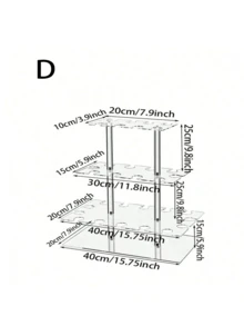 1SET Party Champagne Display Rack 2-Tier/3-Tier Thickened Transparent Acrylic Champagne Tower Wine Glass Stemware Stand Suitable For Wedding Party Gathering - Clear - View 10