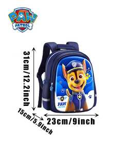Viacom 1pc Dog Team Skye & Chase Dual Character Backpack, Adjustable Shoulder Straps Student School Bag, Large Capacity Book Storage Bag, Suitable For Back To School Season Daily Commute, Party Gathering Gift, For Classmates, Family, Fans Collection Merchandise - -- - View 3