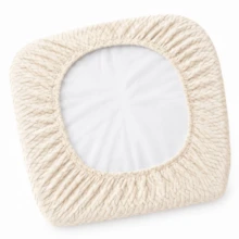 2/4pcs Chair Cover, Solid Color Jacquard High Elastic Chair Seat Cover, Soft & Comfortable, Removable Anti-Slip Adjustable Dust-Proof, Suitable For Dining Chairs, Office And Home Decor, Dining Chair Cover, Chair Seat Cover, Kitchen Chair Cover - Apricot - View 3