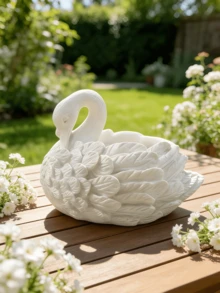 Jarrón de Cisne Americano Vintage, Adecuado para Arreglos Florales, Decoración de Estilo Francés, Aplicable para Sala de Estar, Hotel, Restaurante, Banquete y Boda, Decoración de Jardín/Piscina Interior/Exterior, Regalo Perfecto (Sin Energía Requerida) - Múltiples modelos 2 - Ver 11