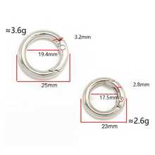 20pcs Metal O-Ring Spring Clasps, Suitable For Handmade DIY Charm Jewelry Making, Can Be Used For Open/Close Round Keychains, Handbags, Hooks, Dog Leash Buckle Connectors, Versatile And Practical - Multicolor - View 5