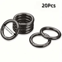 5/10/15/20/30 cái móc khóa carabiner tròn bằng kim loại có lò xo mở được, đầu nối móc khóa, phù hợp làm trang sức DIY và phụ kiện cho doanh nghiệp nhỏ - Nhiều màu - View 57