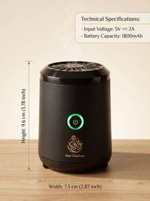 FIYIBAN Portable USB Solid Oud Essential Oil Aromatherapy Diffuser, Car & Home Dual Use, Fast Heating, Long-Lasting Fragrance, Aromatherapy Nebulizer, Suitable As Gift - Black - View 7