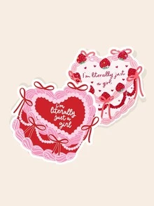 1pc "I'm Just A Girl" Waterproof Sticker, Cake Gift, Fun Vinyl Sticker, Suitable For Water Bottles, Laptops - Multicolor - View 1
