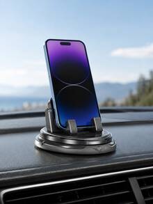 Multifunctional Hidden Parking Sign Car Phone Holder, 360 Degree Rotating Anti-Slip Center Console Navigation Mount, Universal Car Phone Holder - A - View 7