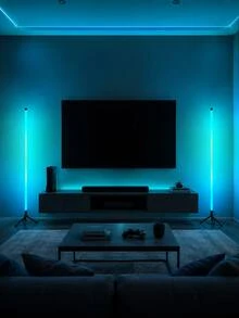 1個 [房間裝飾燈] 1.24米 RGB 地面氛圍燈，遙控顏色調節，適用於電視牆、床邊、遊戲室和家居裝飾 - 彩色 - 查看 6