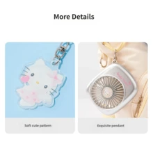 MINISO Sanrio Cinnamoroll 迷你手持風扇，500mAh可充電（低速2h/中速1.5h/高速0.75h），超靜音低噪音，輕巧便攜，附IP吊飾，個人日常使用迷你風扇 - cinnamo - 查看 3