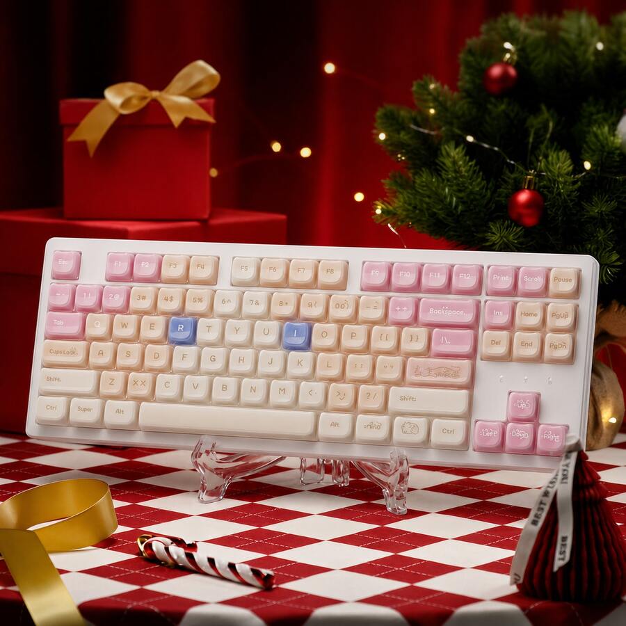Meow-Ning Ragdoll Cat MAO Profile 149 Keys Glossy PC Material Candy Color Mechanical Keyboard Keycaps, Suitable For MAO Layout Mechanical Keyboards, Cute Gift Choice - View 1