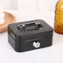 Mini Coin Savings Jar With Lock - Adult Money Box With Key Lock, Top Handle Design, Suitable For Daily Office Use, Perfect Halloween Christmas Gift - Multicolor - View 12