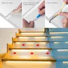 LQHZMYY Human Body Sensor COB Light Strip Flowing Sensor LED Light Bar, USB Powered Flexible Light Strip, Wall-Mounted Design, Warm White/White Light Adjustable Delay, Cuttable, Multi-Functional Suitable For Stairs, Bedroom, Living Room, Cabinet, Entertainment Space - Sensor-activated Water Flow - View 7