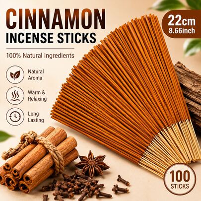 Varitas de aroma de manzana y canela de alta calidad, adecuadas para el hogar, camping, patio, piscina y actividades al aire libre - Para yoga, meditación, relajación