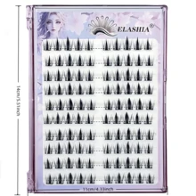 10 Pairs Glue-Free DIY Cluster Cat Eye False Eyelashes, Natural Manga Style Fine Hair Mixed Length, Reusable, Suitable For Beginners, Daily And Party Wear - View 3