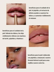 RHODE Set de bálsamo labial Hailey de 3 piezas (incluye delineador de labios, bálsamo labial y rubor). Set de maquillaje. Set de brochas de maquillaje de regalo promocional (6 brochas). Rubor portátil, delineador de labios con péptidos, brillo labial con péptidos. Maquillaje e hidratación para rostro y labios. - pecas+tostada - Ver 7