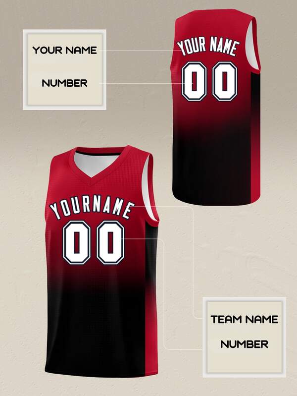 Personalized Custom Team Basketball Jerseys, Customizable Name And Number Sports
