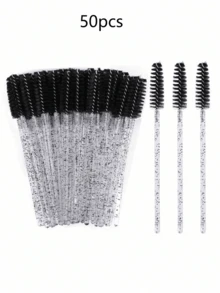 300/100/50/10入拋棄式睫毛刷，適用於睫毛接種、眉毛修飾與彩妝，水晶款6色(彩色) - 彩色 - 查看 12