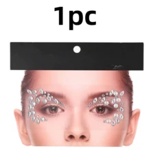 1pc DIY Resin Colorful Face Rhinestone Stickers, Super Shiny Head & Hair Decor, Forehead Hair Accessory For Music Festival, INS Style - Multicolor - View 6