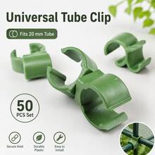 50個通用夾式連接器，適用於20mm塑膠塗層鋼管，溫室花園棚架藤蔓支撐配件 - B - 查看 2