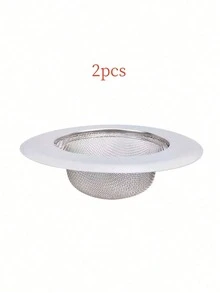 2 piezas Colador de fregadero de cocina de acero inoxidable - Diámetro grande de 4.5 pulgadas, microporos anti-obstrucción, borde ancho de drenaje - Multicolor - Ver 13