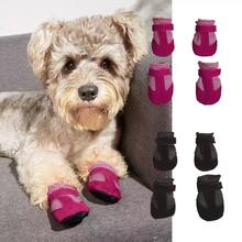 軟底舒適休閒透氣貓狗鞋套組，適用於四季，專為幼犬和小狗設計的寵物鞋 - 黑色 - 查看 1