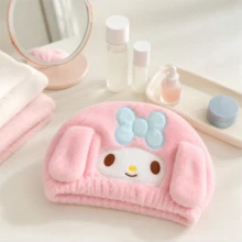 MINISO Sanrio My Melody 毛絨洗髮帽，超吸水毛巾包裹，返校日常洗浴必需品，舒適女性洗浴配件 - 淺粉色 - 查看 2