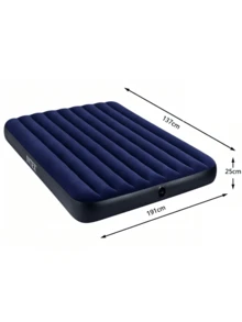 1pc Multi-Size Household Inflatable Mat, Flocked Wear-Resistant And Moisture-Proof Nap Bed, Portable For Outdoor Camping, Foldable Thickened Inflatable Mattress. - Royal Blue - View 11