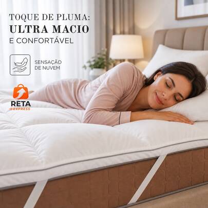 Pillow Top Toque De Plumas Casal Queen King Solteiro