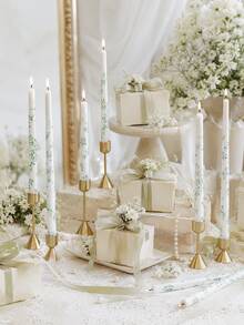 2 buah Lilin Taper Motif Bunga Eropa, Set Lilin Dekoratif Tangkai Panjang, Cocok untuk Dekorasi Pernikahan, Dekorasi Meja Pernikahan, Makan Malam Romantis, Dekorasi Rumah, Dekorasi Kamar, Hiasan Tengah Meja, Hadiah untuk Wanita - Berbagai gaya - View 8