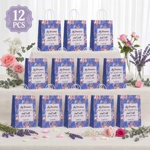 Reusable Floral Gift Bags With Bible Verses, Christian Baptism Paper Gift Bags Suitable For Women, Wedding, Birthday Gift Packaging - Color Mixing - View 17