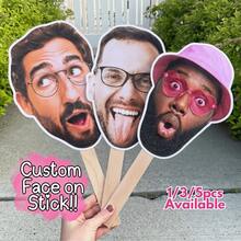 Customized Face Fan For Singles Party, Wedding Photo Prop, Personalized Large Face Paper Cutting Fan, Ideal Unique Gift For Boyfriend, Girlfriend, Parents, Family, Friends, Pets, Anniversary, Office, Colorful, One-Of-A-Kind, Customizable - Multicolor - View 1