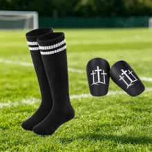 Three Crosses - Football Training Accessories Set, Long Striped Socks + Printed Pads Combination, Lightweight Outdoor Sports Accessories, Suitable For Field Training Activities - Three Crosses - View 7