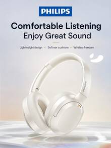 Philips TAH2120 Wireless Over-Ear Headphones, Bluetooth Headset with 40mm Drivers, Clear Calls, Volume Control, Comfortable Closed-Back Design for Music,Travel, Work, Study, Online Classes & Home Use - 查看 1