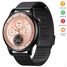 1.53" Round HD Display, Women's Smart Watch With Wireless Calling, Remote Camera, Music Player, Multi-Sport Modes Fitness Tracker, Men's Smart Watch With Stopwatch, Notification, USB Charging - Multicolor - View 5