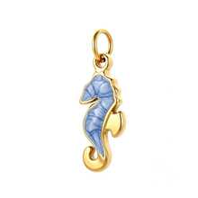 1pc Gold Seahorse Pendant Colorful Seahorse Shaped Charm Accessory Suitable For Necklace Bracelet Earrings Decoration Versatile Fashion - Multicolor - View 6