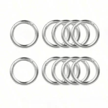 20pcs Metal O-Ring Spring Clasps, Suitable For Handmade DIY Charm Jewelry Making, Can Be Used For Open/Close Round Keychains, Handbags, Hooks, Dog Leash Buckle Connectors, Versatile And Practical - Multicolor - View 2