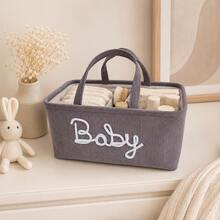 1pc Letter Diaper Storage Basket, Newborn Diaper Storage Box, Suitable For Nursery Use, Baby Shower Gift - Multicolor - View 14
