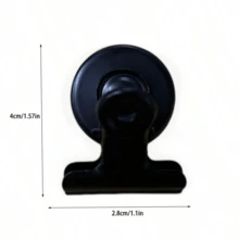 10pcs/5pcs/3pcs/1pc Magnetic Clips, Magnetic Photo Clips, Black Metal Magnetic Clips, Round Fridge Magnets, Can Be Used To Decorate Refrigerator And Fix Photos, Messages Or Notes, Can Be Firmly Adsorbed On Refrigerator, Whiteboard And Hanging Board And Other Iron Surfaces, Easy To Use, Keep Items Organized, Very Suitable For Valentine's Day, Anniversary And Back To School Season. - Multiple Styles - View 3