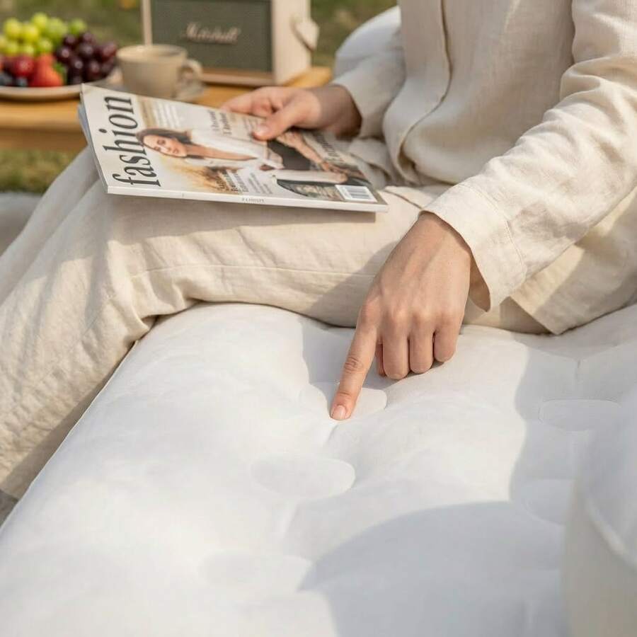 Luxury Outdoor Inflatable Bed, Inflatable Sofa, 5-In-1 Design, Thickened PVC Material, Multiple Colors Available, Suitable For Indoor, Outdoor, Living Room, Balcony, Garden, Movie Party And Other Scenarios, Ideal Holiday Gift - Multicolor - View 1