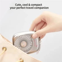 MINISO Sanrio Cinnamoroll 迷你手持風扇，500mAh可充電（低速2h/中速1.5h/高速0.75h），超靜音低噪音，輕巧便攜，附IP吊飾，個人日常使用迷你風扇 - cinnamo - 查看 4