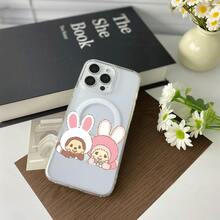 エルフ ツインテール ピンクのハート アニメキャラクターケース,プレゼント用・自分用両方に大活躍！感あふれるキュートスマホケース - クリア - チェックする 2