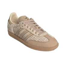Adidas Originals Samba Crochet Pack Fabric Simple Comfort Low-Top Sneakers Women's Tan - Brown - View 3