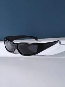1 Pair Retro Y2K Style Men's Small Frame Plastic Glasses, Fashionable Streetwear, Suitable For Daily Wear - Multicolor - View 2