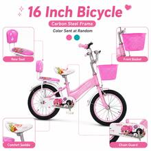 Random Color 16-Inch Casual Bicycle, Front Storage Basket And Rear Backrest Pedal Bike, Carbon Steel Frame, Suitable For Easy Riding - Multicolor - View 4