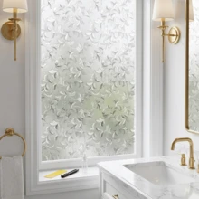 1pc Phoenix Tail Pattern Glass Sticker, Static Cling Without Glue, Removable And Reusable, Suitable For Doors, Windows And Home Decor Glass Film, Translucent But Opaque, Privacy Protection - Printed Glass Film - View 2