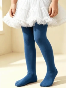 5 paia di collant tinta unita macaron per ragazze, collant base versatili per gonne tutù da principessa, primavera e autunno - Multicolore - Visualizzare 7