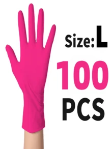 Powder-Free Disposable Nitrile Gloves, Size: S, M, L, XL, Durable Household Cleaning Gloves, Suitable For Kitchen, Bathroom, Cleaning, Food Handling, Tattoo, Beauty, Hair Dye, Pets, Beauty Salon, Cleaning Supplies, Small Household Appliances And More (Black, Dark Pink, Blue, White, Dark Purple, Light Pink, Light Green, Light Purple, Transparent) (No Packaging Box) 4/100/300Pcs - Multicolor - View 32