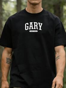 Camiseta estilo deportivo retro de Gary, Indiana, una excelente opción para uso casual en el verano de 2024, camiseta divertida con temática navideña, camiseta estampada para hombre, camiset - Negro - Ver 1
