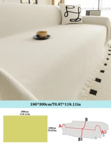 1 件装四季通用沙发套，适用于单人、双人、三人及四人沙发，可机洗，现代家居装饰设计 - 白色 - 查看 18