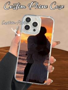 Custom Phone Case UV Printed Transparent Full Coverage Protective Shell Single Photo Style Compatible With Apple 17/17 Pro/17 Pro Max/17 Air, All Series - Valentine's Day Gift, Style Gift, Apple Phone Case, Apple 17 Pro Max Phone Case - Clear - View 2